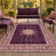 Tapis Ashley traditionnel persan en polyester doré lavable-1155206093