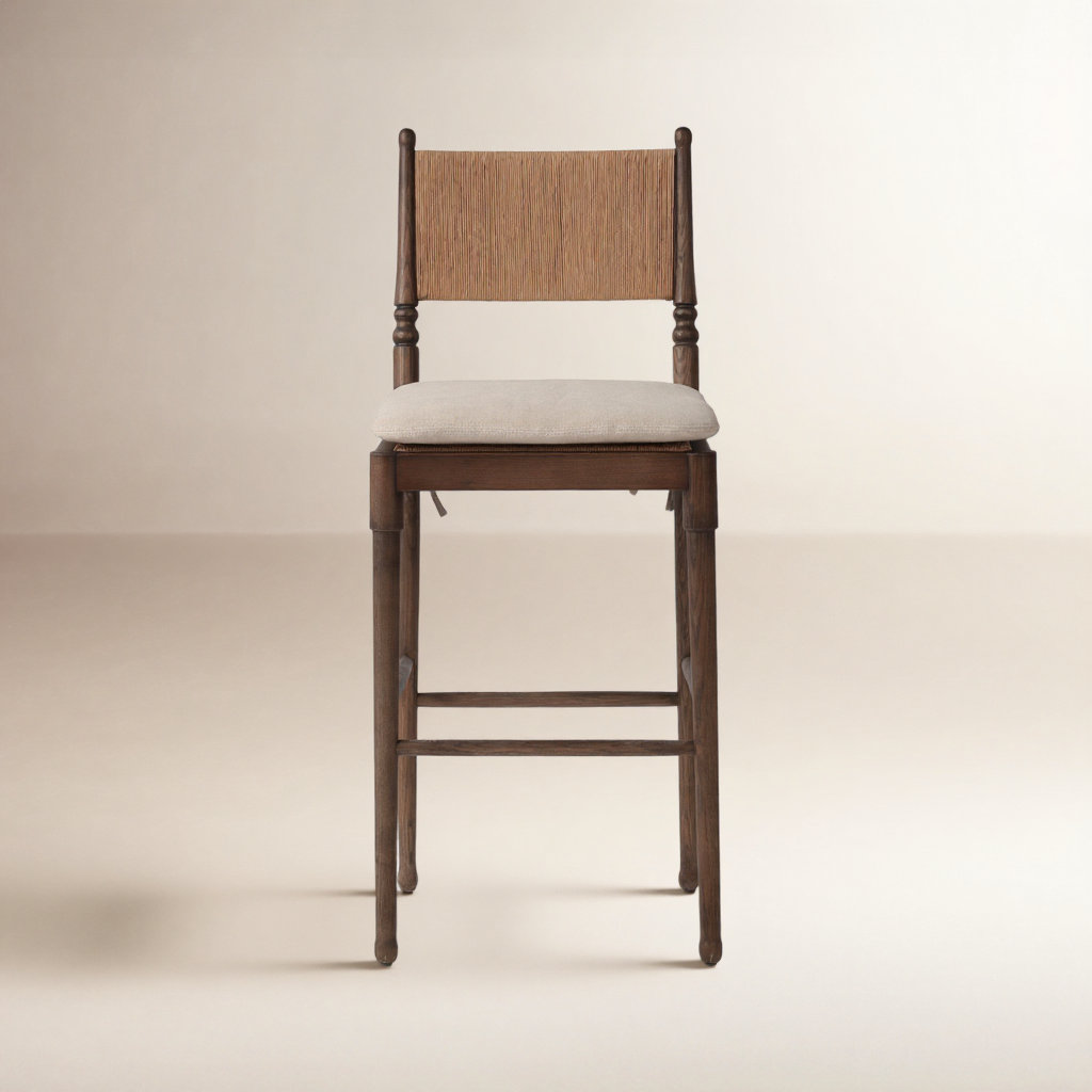 Fayth Bar and Counter Stool, Bar Stool (29.5” Seat Height)”, Brown Frame