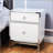 2 Drawer Bedside Table, White, Elegant