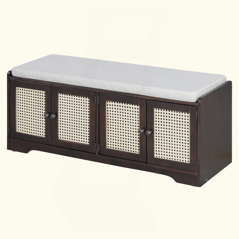 Banc de rangement Rustic, Espresso