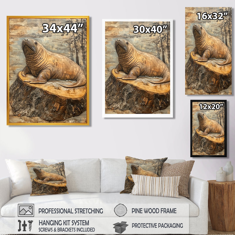 Gorlicki - Reproduction d'art mural animaux, H 32 po x l 24 po, Toile tendue, Ne s’applique pas