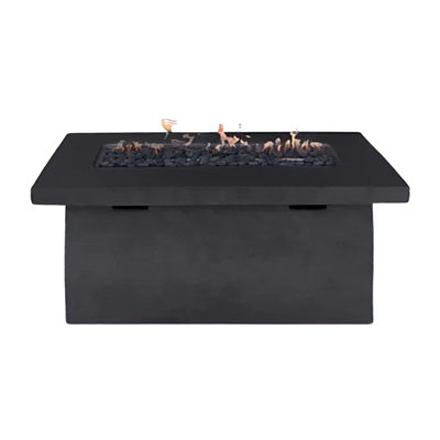 42" Concrete Fire Pit Table - Dual Fuel Design with 50,000 BTU Output