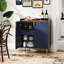 Teaire 31.6'' Modern Coffee Bar Cabinet with Wine Racks and Storage Drawer-202904714