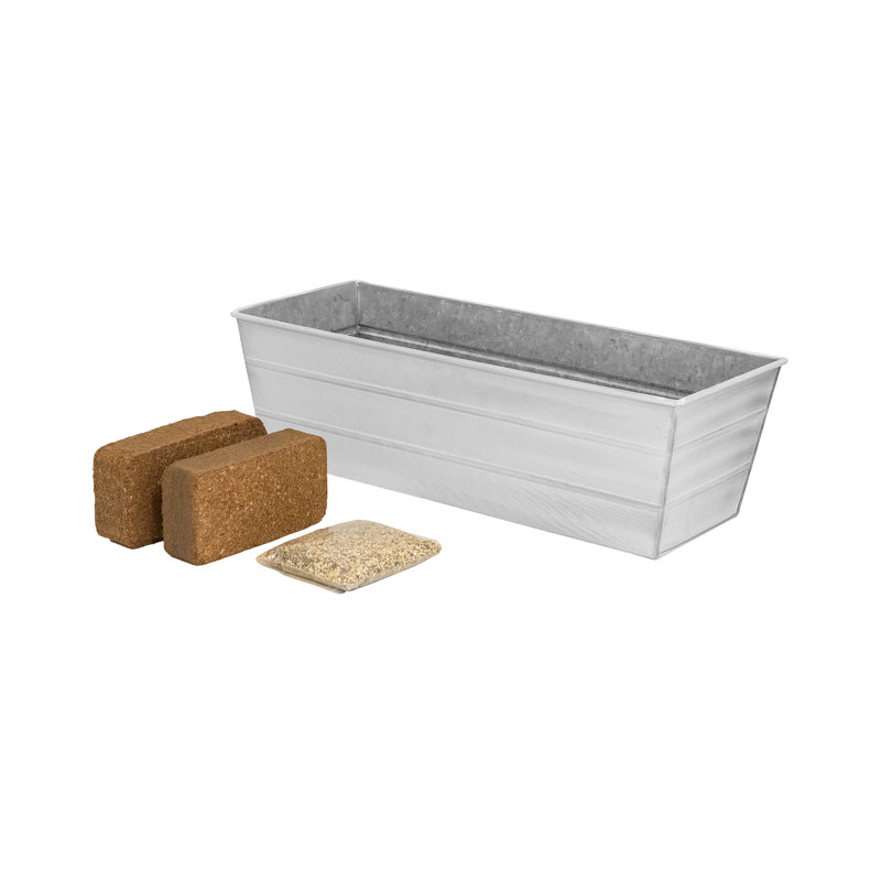 Metal Planter Box, Cape Cod White