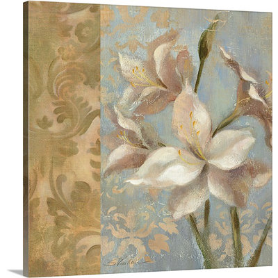 «Amaryllis on Soft Blue» par Anieyah, reproduction d'art sur toile