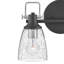 Luminaire de salle de bain à deux lumières Easton avec abat-jour en verre granuleux transparent Easton-60647188