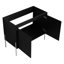 Meuble-lavabo sur pied 36 po, plancher-plafond - armoire de rangement en chêne foncé