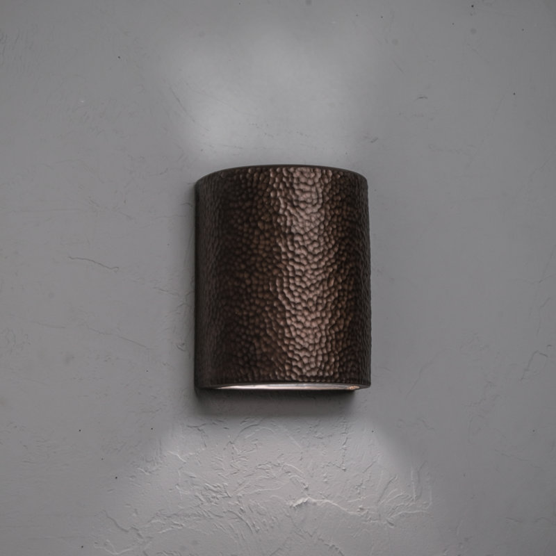 Applique murale d'extérieur en céramique Cammi, ampoule DEL incluse, Cuivre huilé, H 10 po x l 8 po x P 5 po