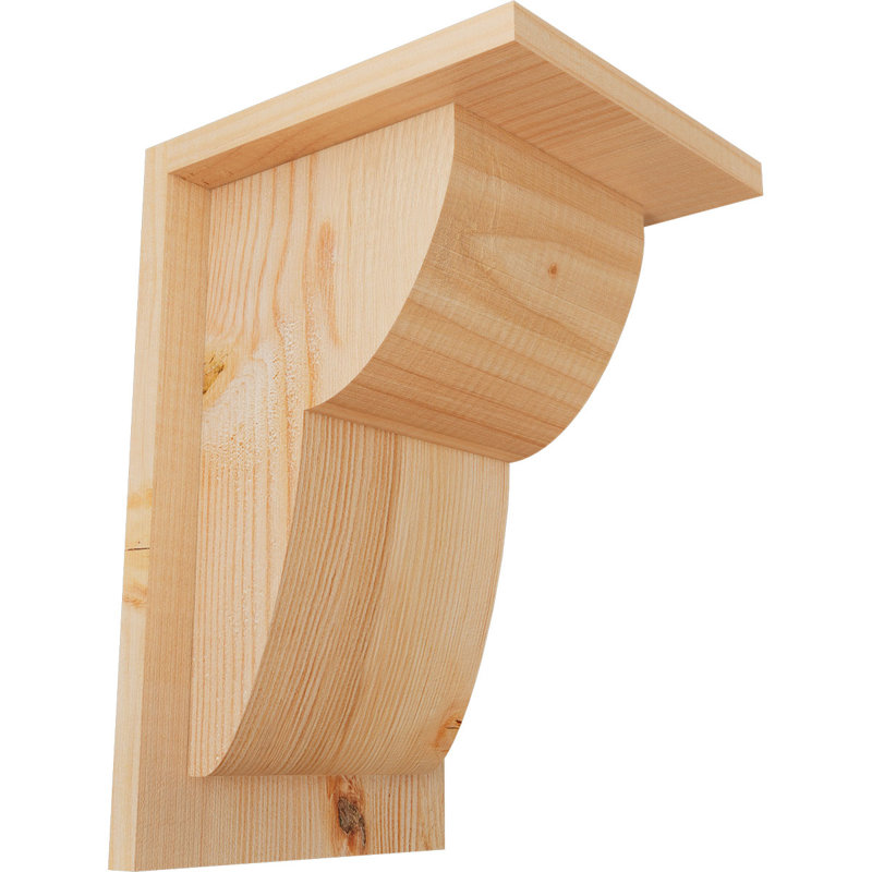 Corbeau Crestline avec contre-plaque, H 12 po x l 7,5 po x P 8 po, Sapin de Douglas, Lisse