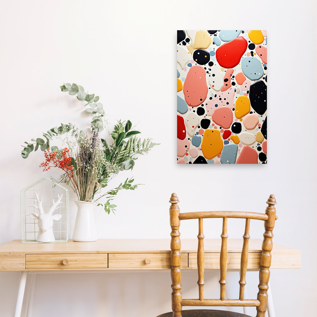 Colorful Abstract Shapes Abstract Geometric Contemporary Wall Art Print