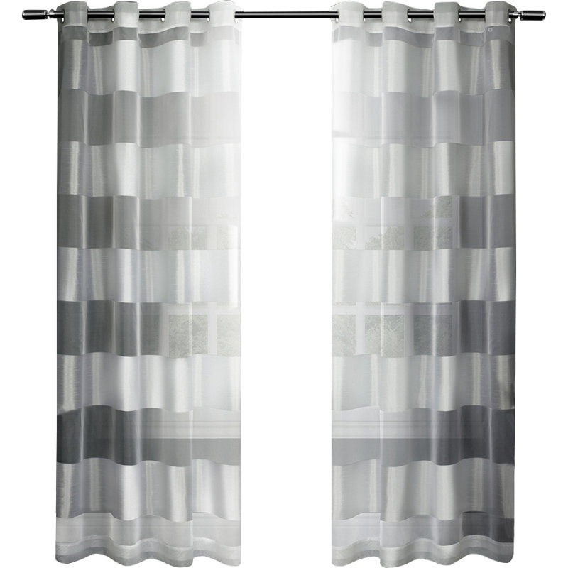 Ghevont Sheer Curtain Pair, 54" W x 96" L