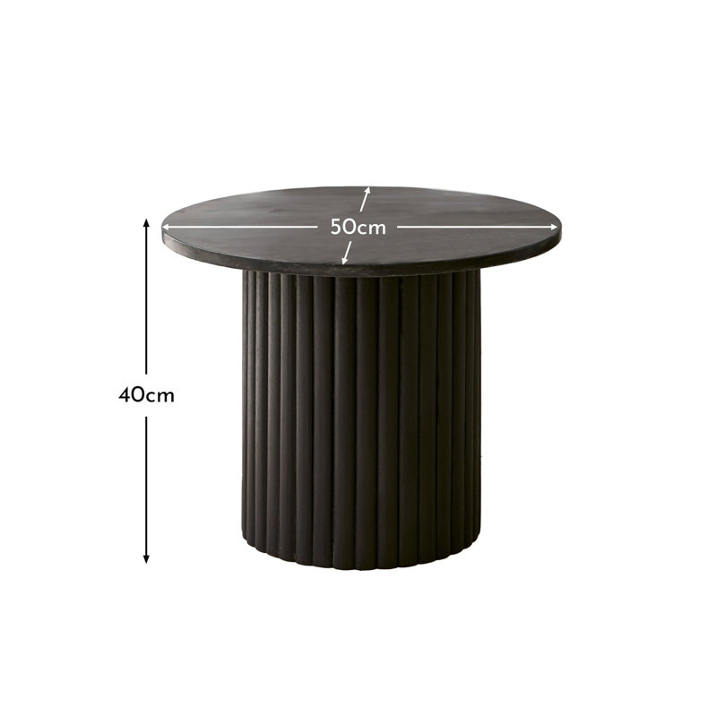Solid Wood Pedestal End Table