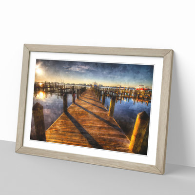 Jetty over the Lake - Picture Frame Painting