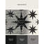 Tapis beige moelleux doux à motif d'étoiles Mid-Century Shuriken-852747216