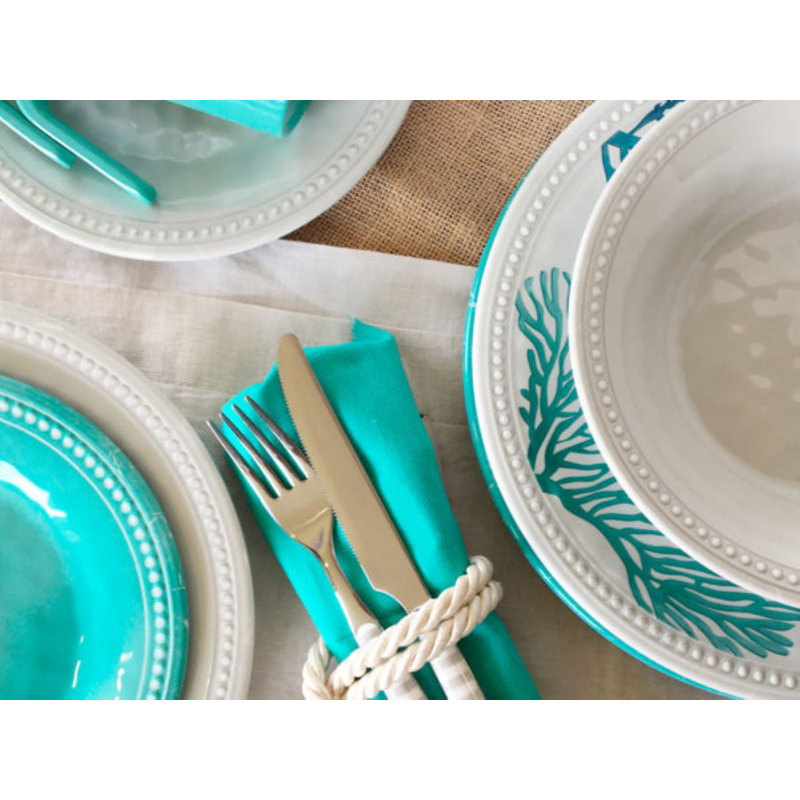 Arella 6 Piece Melamine Dinner Plate Set - Perla