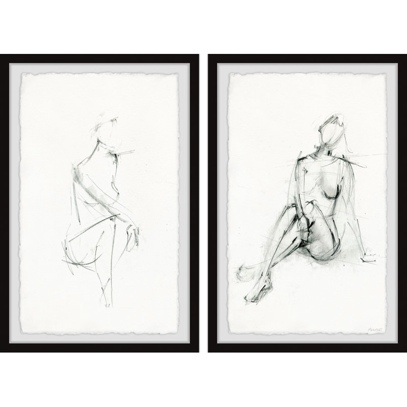 Confident and Sexy 2 Piece Single Picture Frame Painting, 30cm H x 40cm W x 3.81cm D