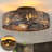 20-Inch Caged Ceiling Fan With Light, Low Profile Flush Mount Farmhouse Enclosed Fandelier, 7-Speed Reversible DC Motor, Remote Control, E26 Bulb Base (Bulbs NOT Included), For Bedroom Living Room