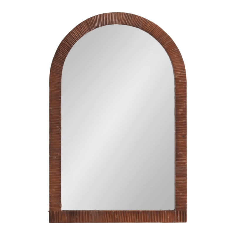 Ashwini Engineered Wood Flat Mirror, 30" H x 20" W, Brown