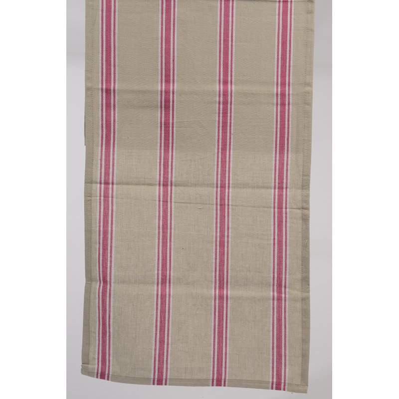 55" x 15.75" Striped Table Runner, Pink
