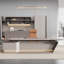 Bureau de direction en L 94,49 "luxueux et sophistiqué beige-975294263