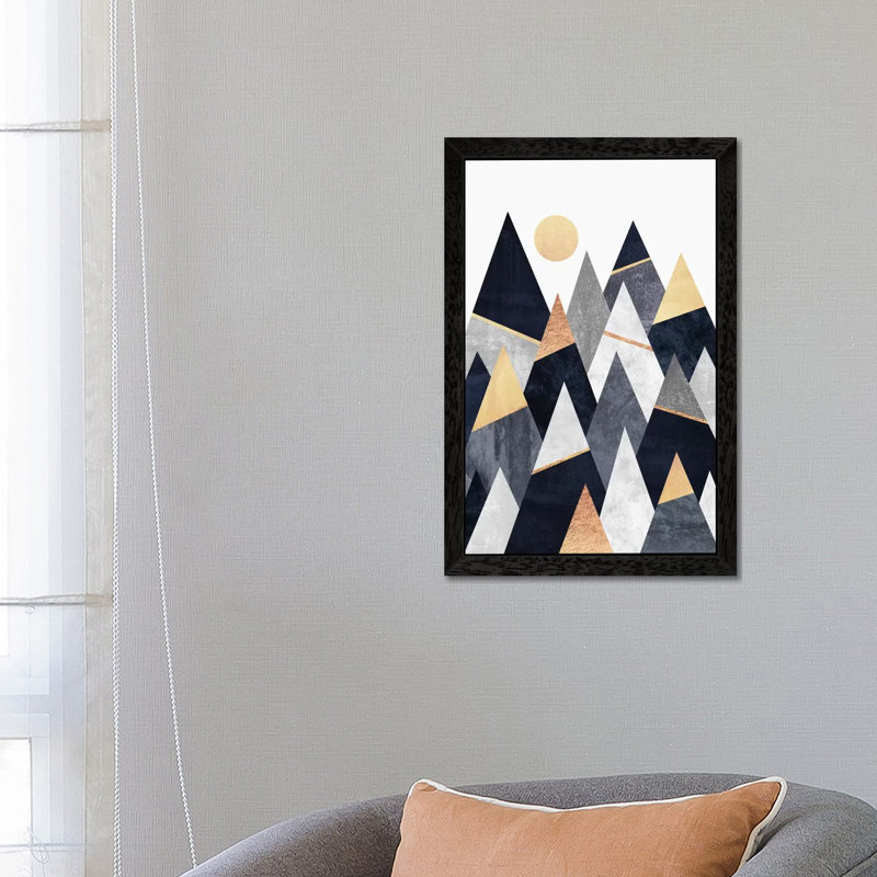 Fancy Mountains - Floater Frame Print on Canvas, Black Framed, 152.5 cm H x 101.5 cm W