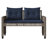 Ebern Designs 4 Piece Patio Sofa Set With Cushions Poly Rattan Glass-651574003-651574015