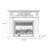 White Solid Wood Freestanding Fireplace