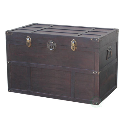 - Piece Faux Leather Accent Trunk
