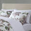 Drap en microfibre mauve à motif d'édredon et taie d'oreiller à motif floral