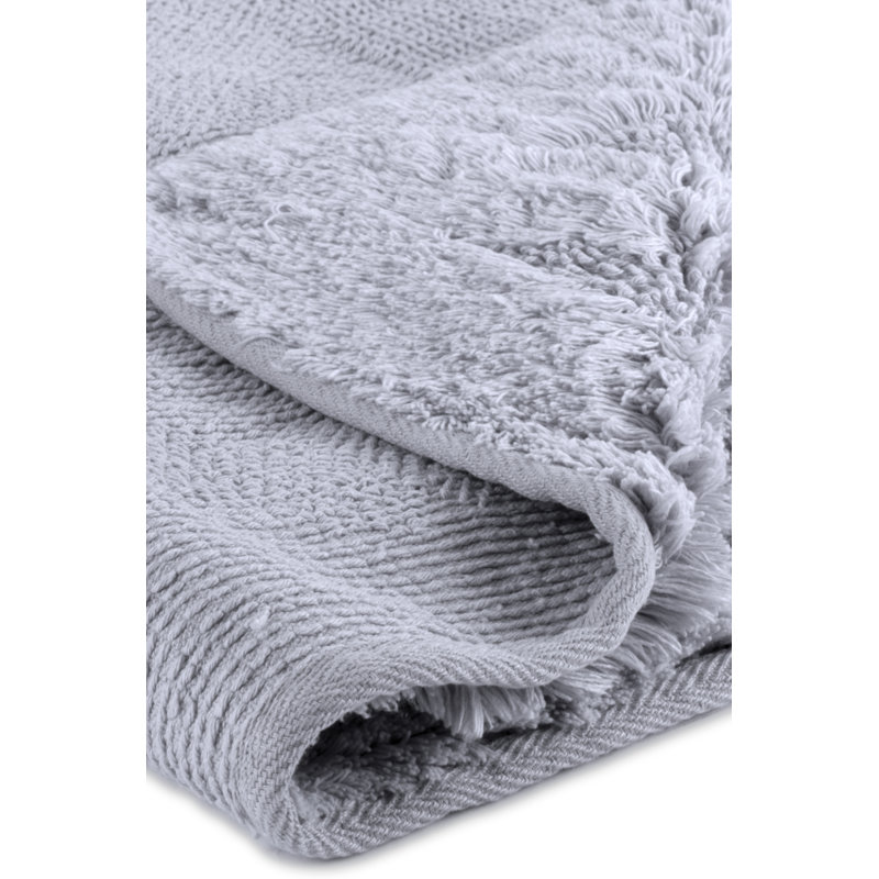 Geertjen Cotton Non-Slip Bath Rug, Grey