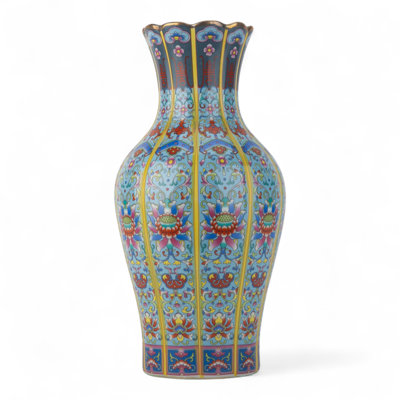Scalloped Porcelain Vase