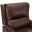 Fauteuil inclinable manuel en cuir véritable l 32,68 po Polestra-75689585