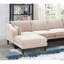 Moderne magnifique ensemble modulaire de 6 pièces modulaires avec accoudoirs et fauteuil avec repose-pieds et canapé en U-1407241516