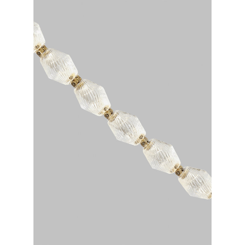 Collier 8 - Light LED Pendant, 3000K, Surface Natural Brass, 26.2" H x 2" W x 2" D