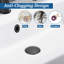 Drain escamotable en acier inoxydable pour salle de bain avec trop-plein (1 pièce)-112387342