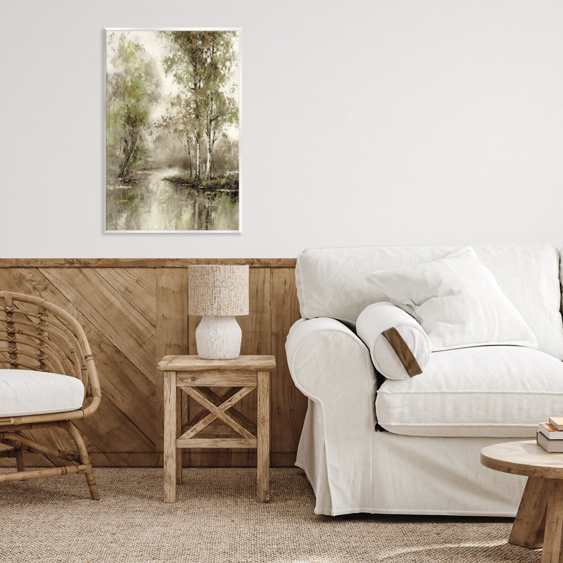 Plaque murale impressionniste «Spring Forest», design par T.C. Chiu, H 19 po x l 13 po