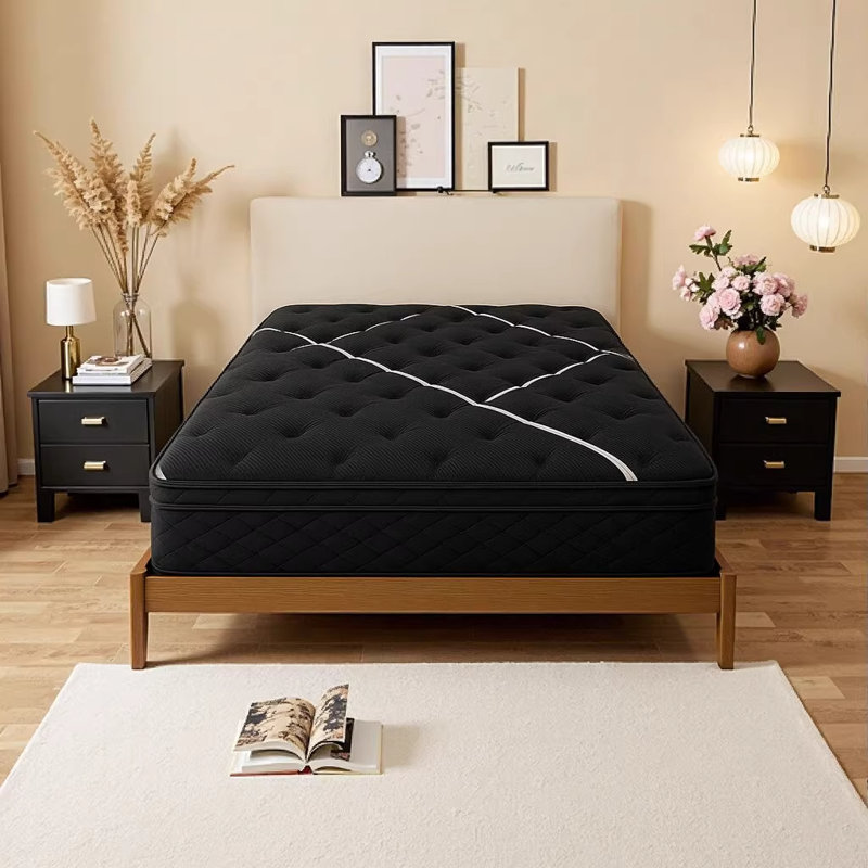 Restonic ComfortCare Hybrid Heartland Firm Queen Mattress - 11.5" Cooling Gel Memory Foam with Individually Wrapped Coils & Marvelous Middle Support