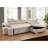Lu Modern Sofa 105" Sectional Sofa With Adjustable Headrest ,Sleeper Sectional Pull Out Couch Bed With Storage Ottoman And 2 Stools