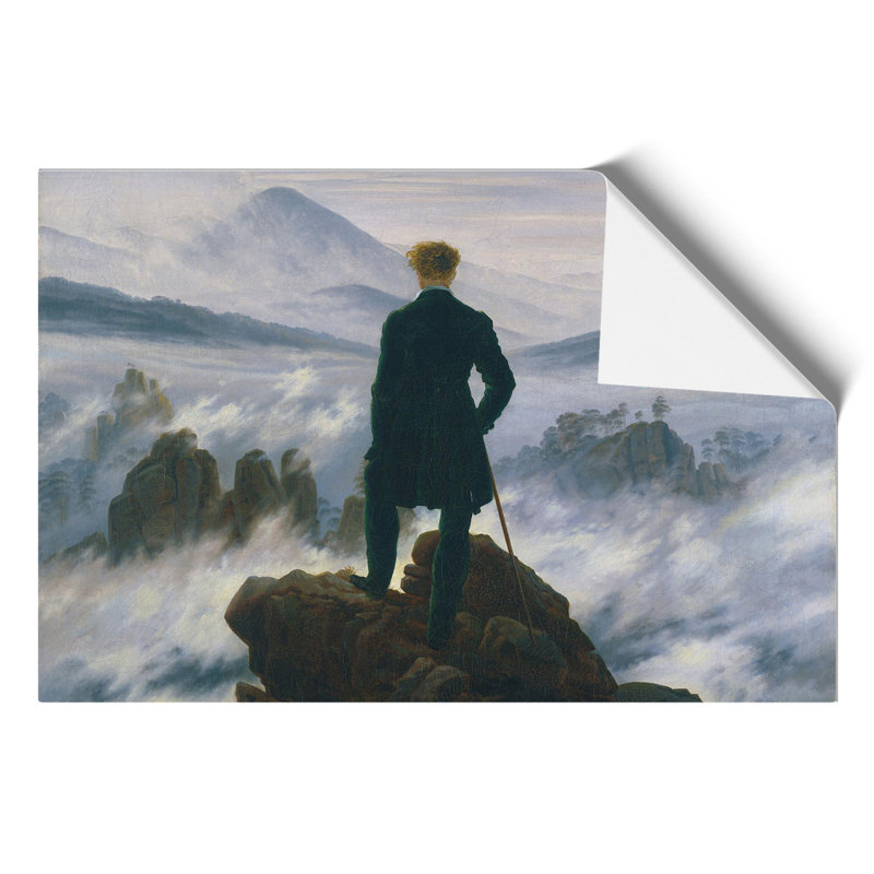 Wanderer Above The Sea Of Fog Vol.1 by Caspar David Friedrich - No Frame Painting, 21cm H x 30cm W x 0.1cm D