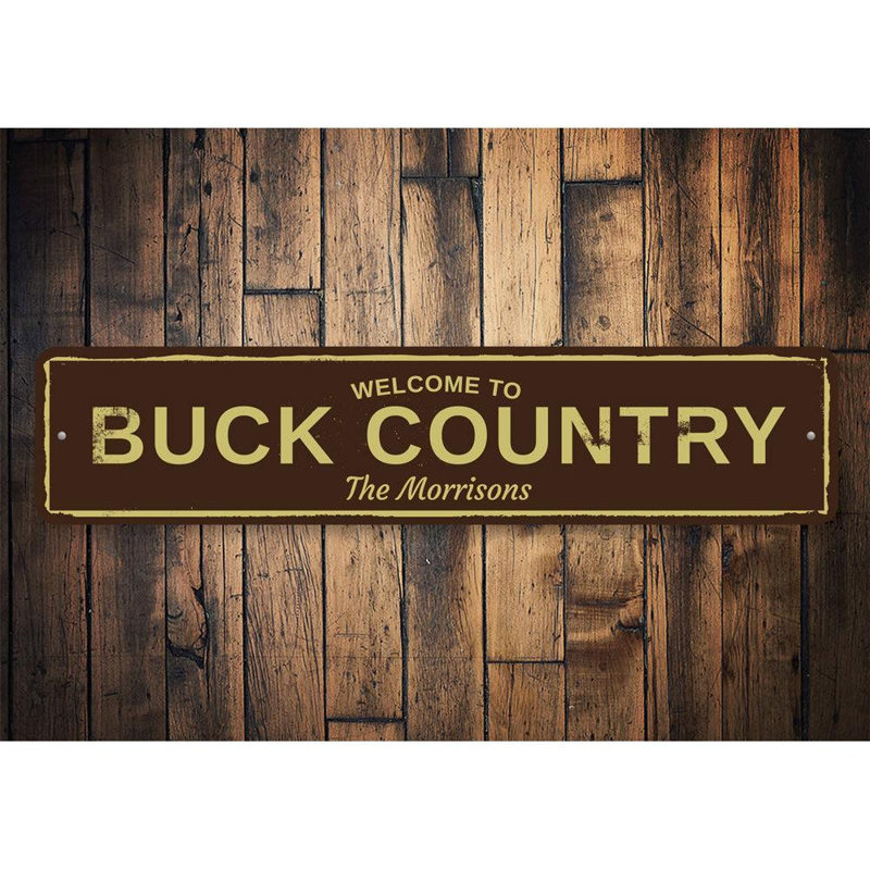 Plaque en aluminium Buck Country, H 4 po x l 18 po x P 0,04 po, Oui