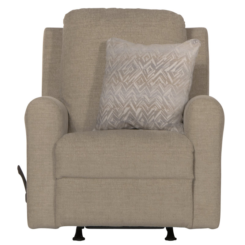 Eastin Upholstered Recliner, Putty, Manual