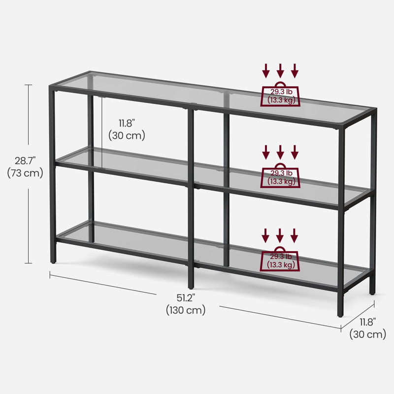 Console Odine, H 28,7 po x l 51,2 po x P 11,8 po, Or / transparent