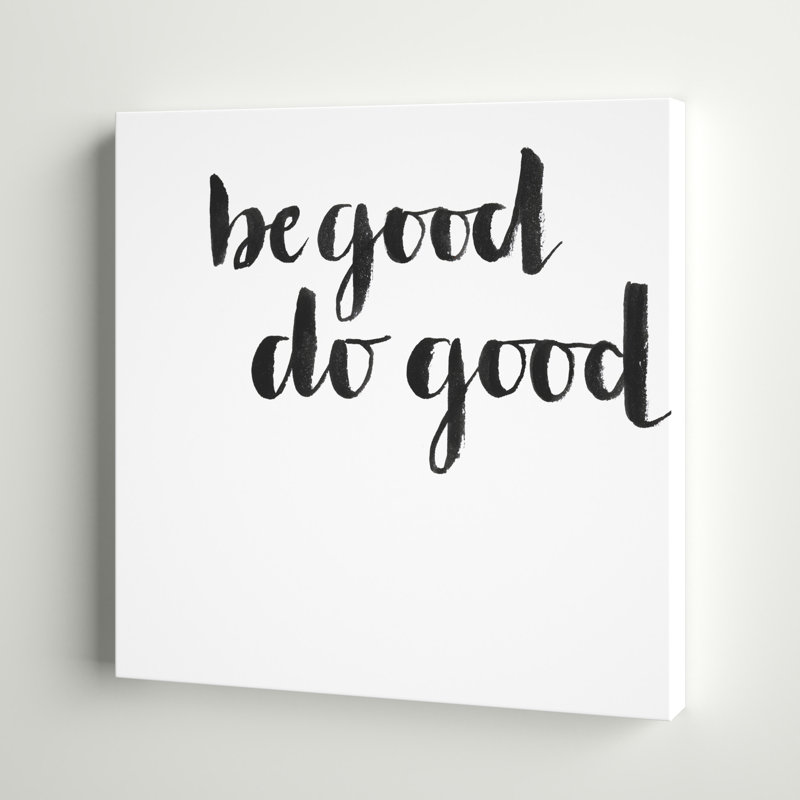 «Simple Mantras I» par Grace Popp - Art textuel sur toile tendue, H 12 po x l 12 po