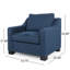 Fauteuil club rembourré - bleu