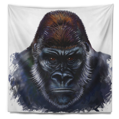 Tapisserie d'illustration masculine gorilla Animal