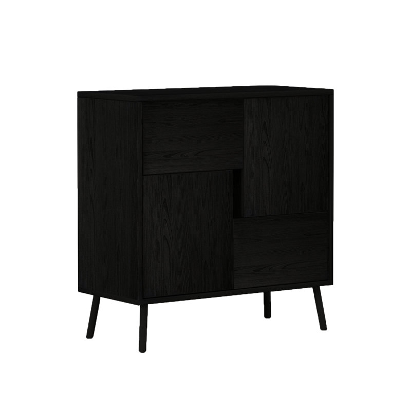 Cosette 2 -Door 4 -Shelf, Black, Black