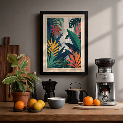 Tropical Florals Botanical - Framed Print