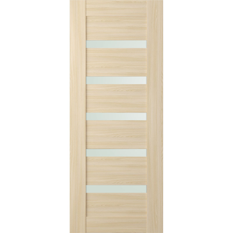 Dalle de porte intérieure en bois manufacturé et en verre givré Avon 07-04, 31,75 po x 79,37 po, Frêne de la loire