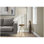 Lighting, lampe sur pied, h 63 po, métal doré, abat-jour ivoire / crème, contemporain