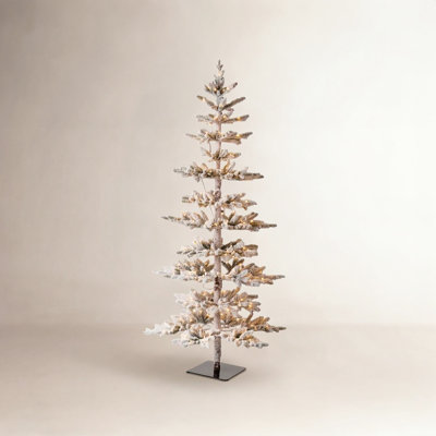 Johvan Frosted Pre-Lit Pine Christmas Tree